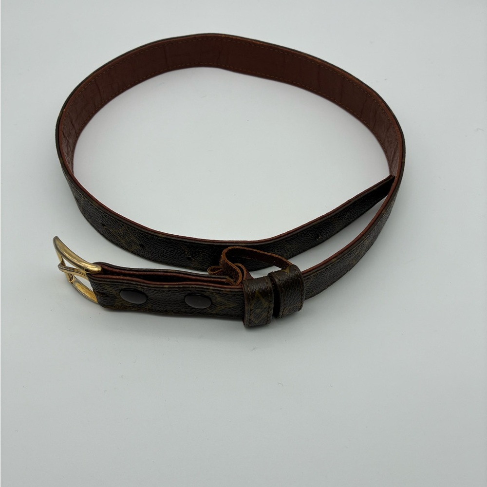 LOUIS VUITTON MONOGRAM VINTAGE BUCKLE BELT - Picture 8 of 16